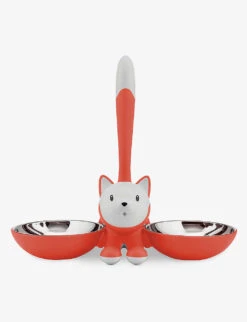 Alessi Tigrito Thermoplastic Resin And Stainless Steel Cat Bowl
