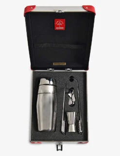 Alessi X Globe-Trotter Silver-tone Stainless-steel Mixology Set