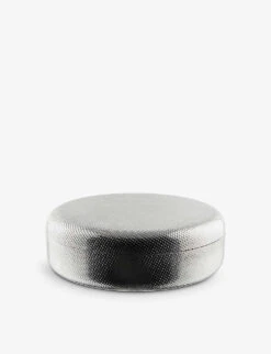Alessi Textured Stainless-steel Round Kitchen Box 23cm