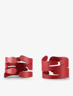 Alessi Bark Ring Steel Napkin Holders Set Of Two