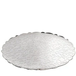 Alessi MW07 Dressed Round Tray In Steel 35 Cm. - 13.78 In.