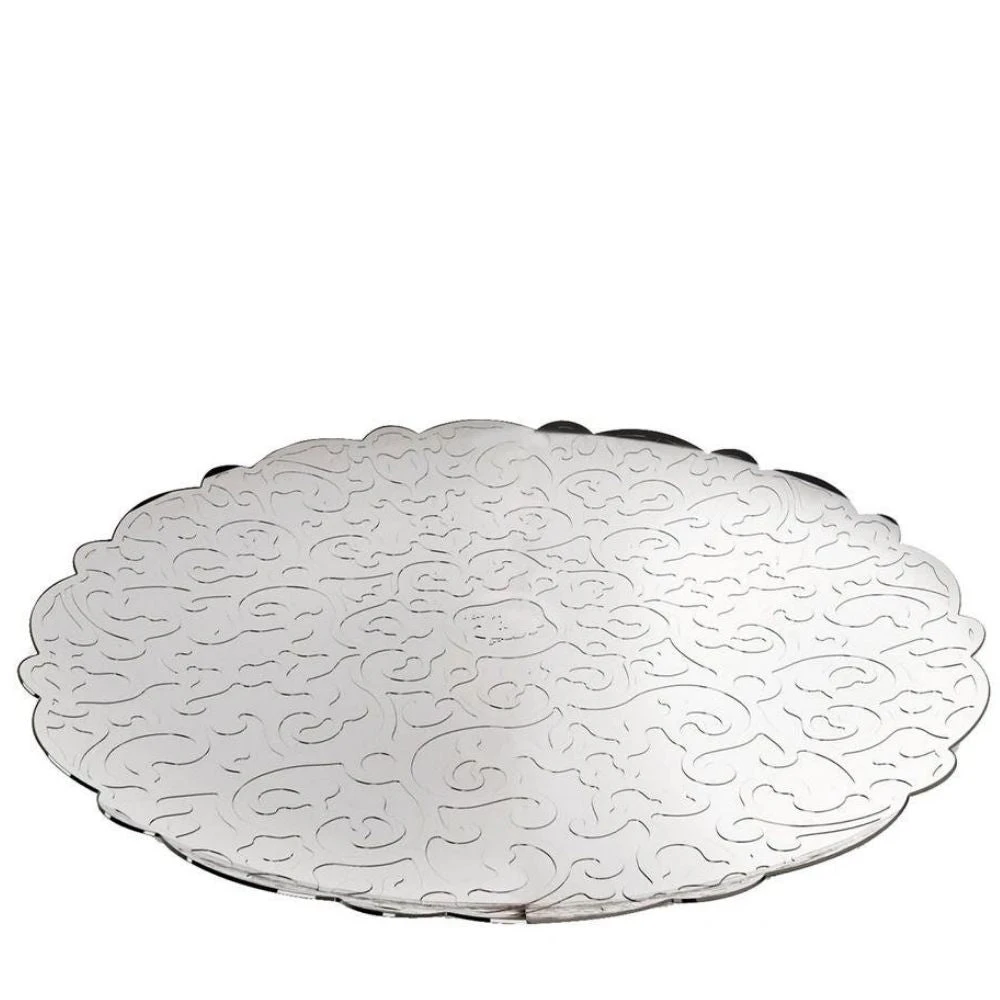 Alessi MW07 Dressed Round Tray In Steel 35 Cm. - 13.78 In. 3 Alessi MW07 Dressed Round Tray In Steel 35 Cm. - 13.78 In.