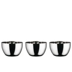 Alessi SG59 Mami Set Of Three Bowls For Bourguignonne Service In Steel