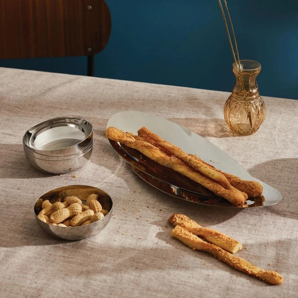 Alessi ABI05 Octave Bread And Breadstick Basket In Steel 4 Alessi ABI05 Octave Bread And Breadstick Basket In Steel - Image 2