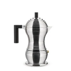 Alessi MDL02 Pulcina Espresso Coffee Maker In Steel With Coloured Handle And Knob -Selfridges Retail Store alessi pulcina caffettiera 3 tazze nero