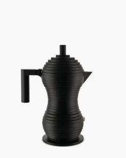 Alessi MDL02 Pulcina Espresso Coffee Maker In Steel With Coloured Handle And Knob -Selfridges Retail Store alessi pulcina coffee maker MDL02 6 BB black 1