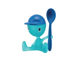 Alessi Cico Egg Cup W/ Salt Shaker + Spoon