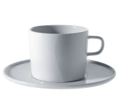 Alessi Platebowlcup Teacup & Saucer Set Of 4